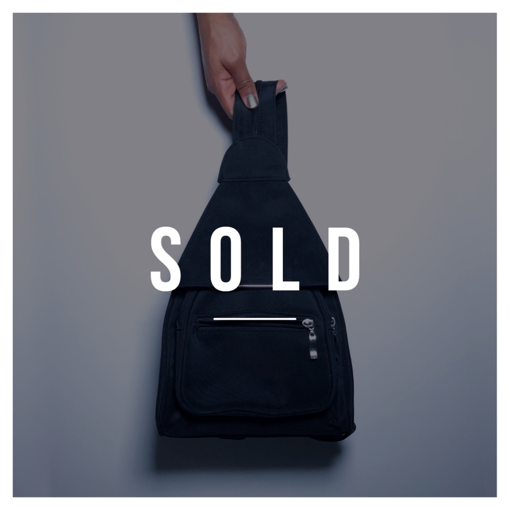 SOLD - Black Mini Convertible Sling Backpack